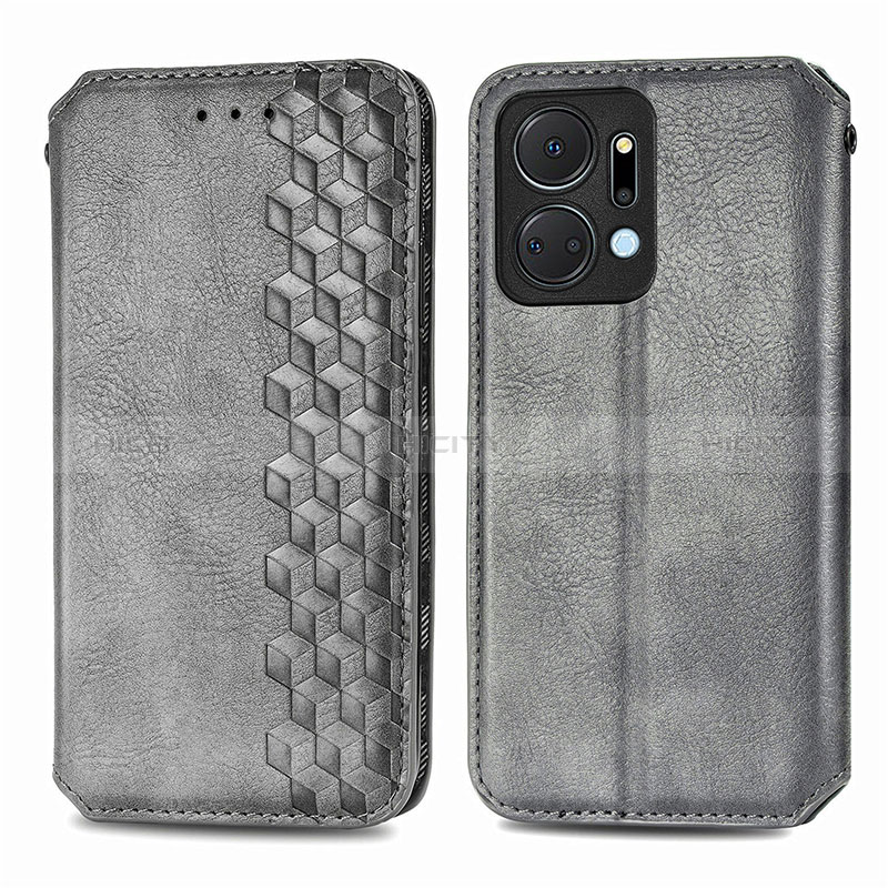 Funda de Cuero Cartera con Soporte Carcasa S01D para Huawei Honor X7a