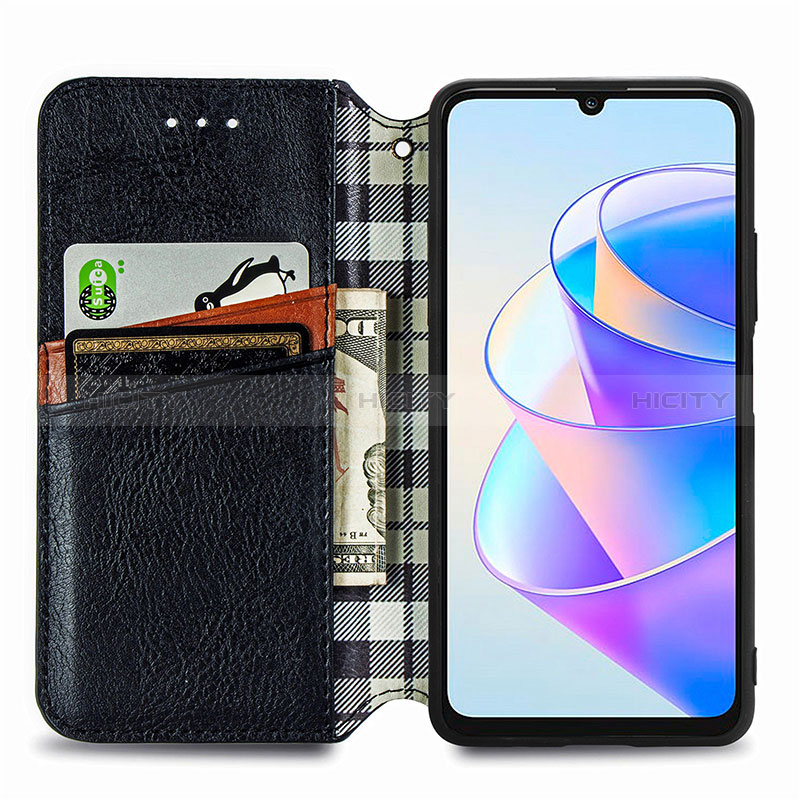 Funda de Cuero Cartera con Soporte Carcasa S01D para Huawei Honor X7a