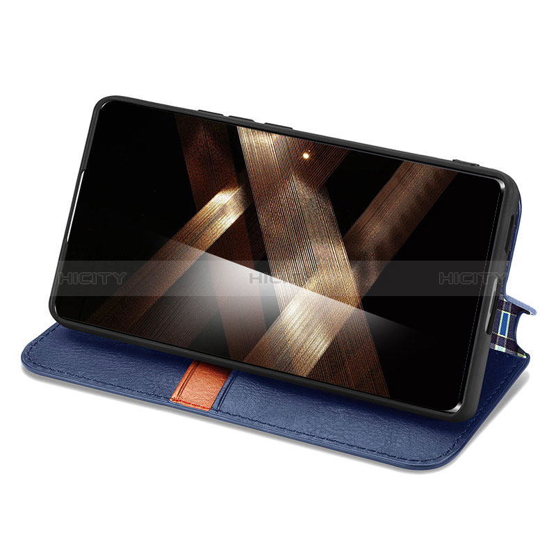 Funda de Cuero Cartera con Soporte Carcasa S01D para Huawei Honor X7b