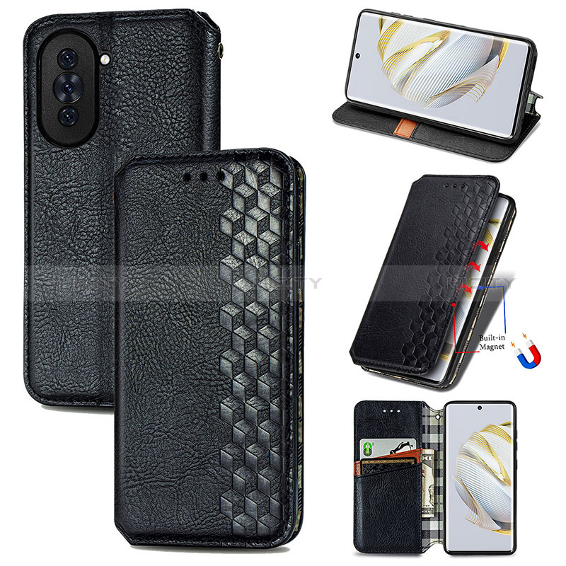 Funda de Cuero Cartera con Soporte Carcasa S01D para Huawei Nova 10