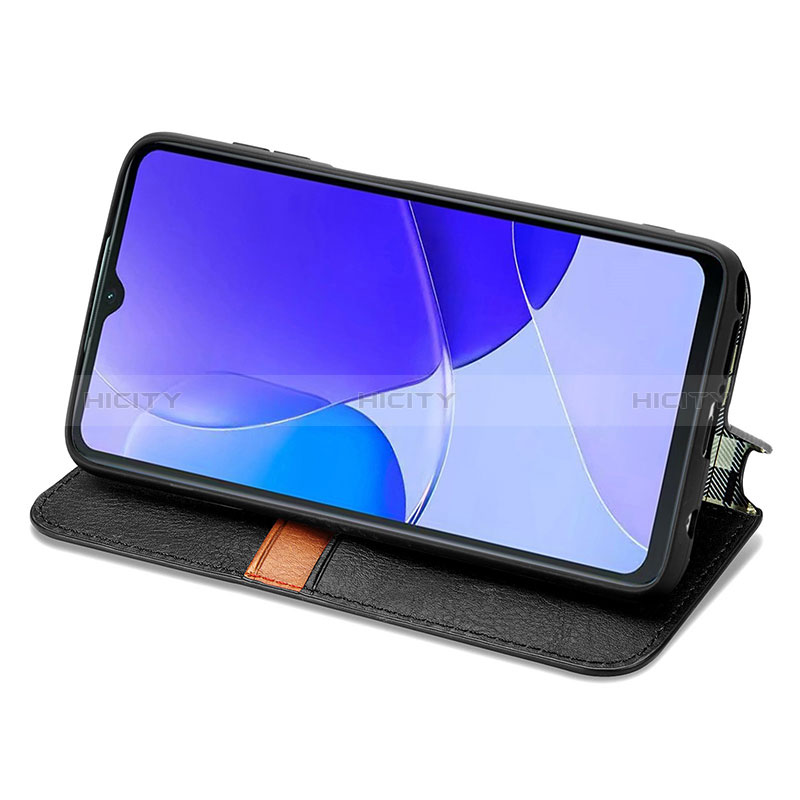 Funda de Cuero Cartera con Soporte Carcasa S01D para Huawei Nova Y91