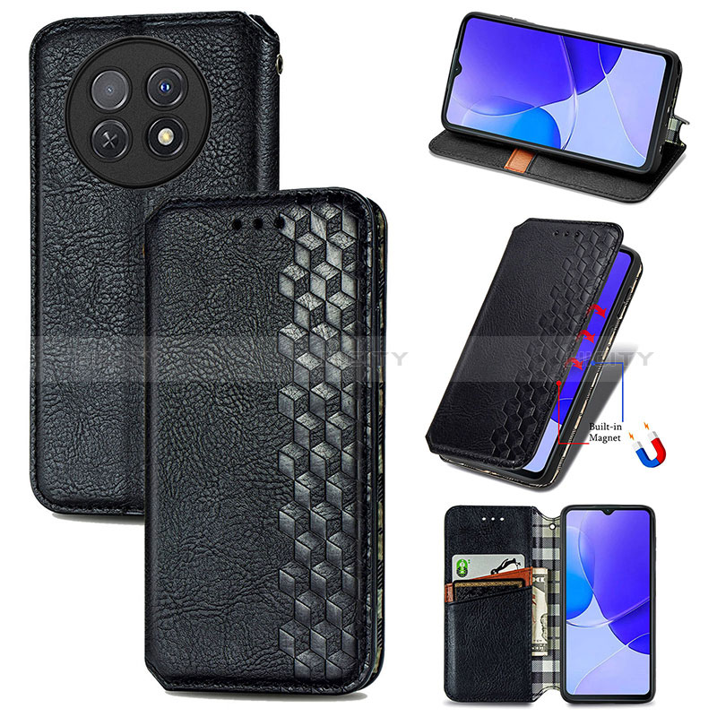 Funda de Cuero Cartera con Soporte Carcasa S01D para Huawei Nova Y91