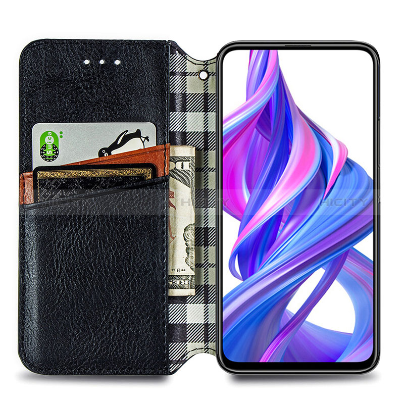 Funda de Cuero Cartera con Soporte Carcasa S01D para Huawei P Smart Z (2019)