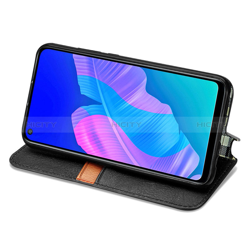 Funda de Cuero Cartera con Soporte Carcasa S01D para Huawei P40 Lite E