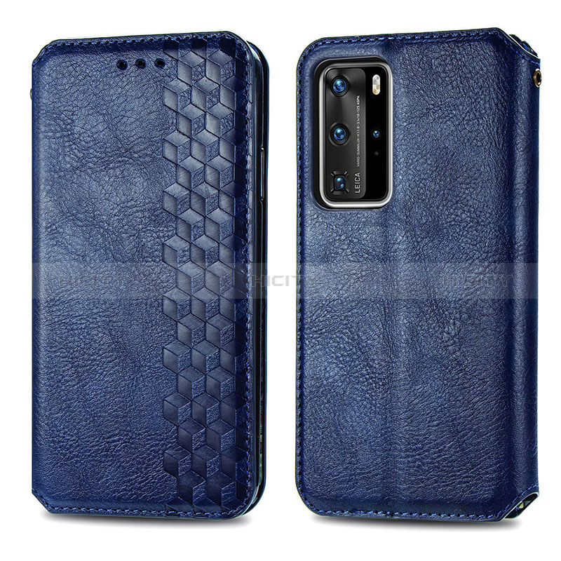 Funda de Cuero Cartera con Soporte Carcasa S01D para Huawei P40 Pro