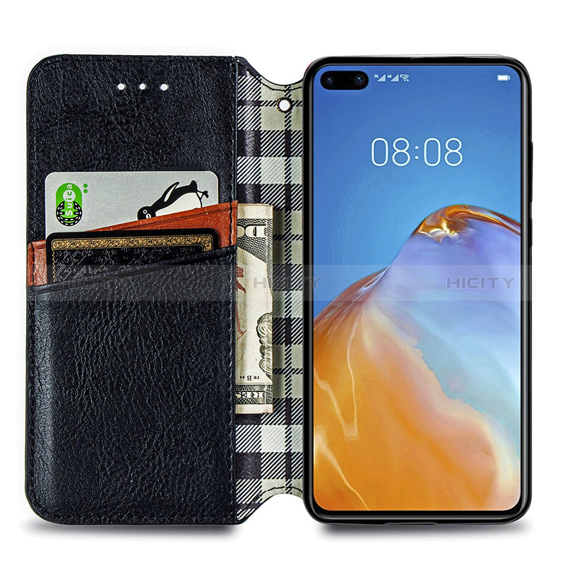 Funda de Cuero Cartera con Soporte Carcasa S01D para Huawei P40 Pro