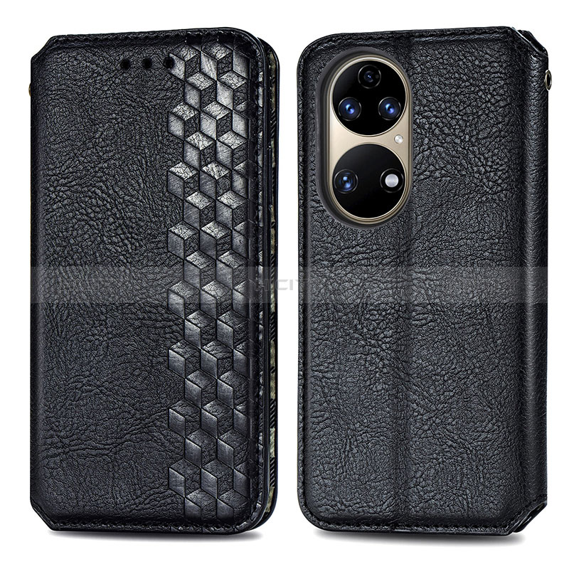 Funda de Cuero Cartera con Soporte Carcasa S01D para Huawei P50e