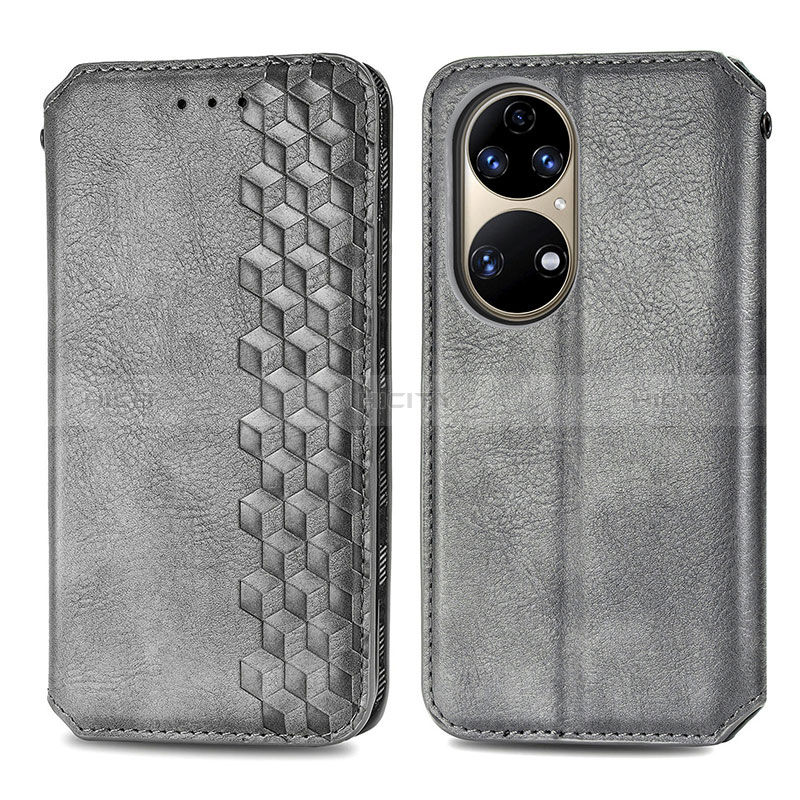 Funda de Cuero Cartera con Soporte Carcasa S01D para Huawei P50e