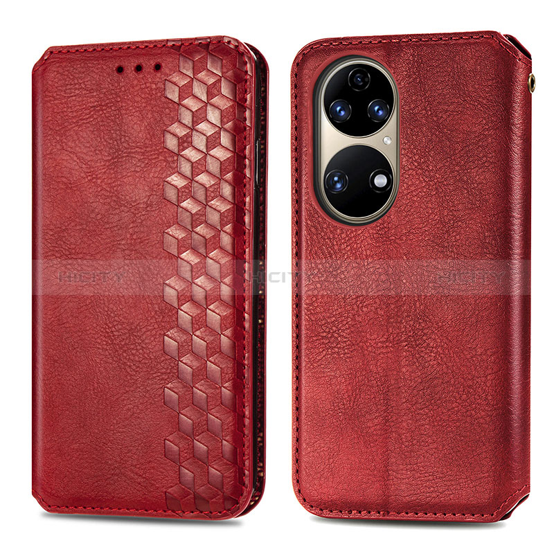 Funda de Cuero Cartera con Soporte Carcasa S01D para Huawei P50e