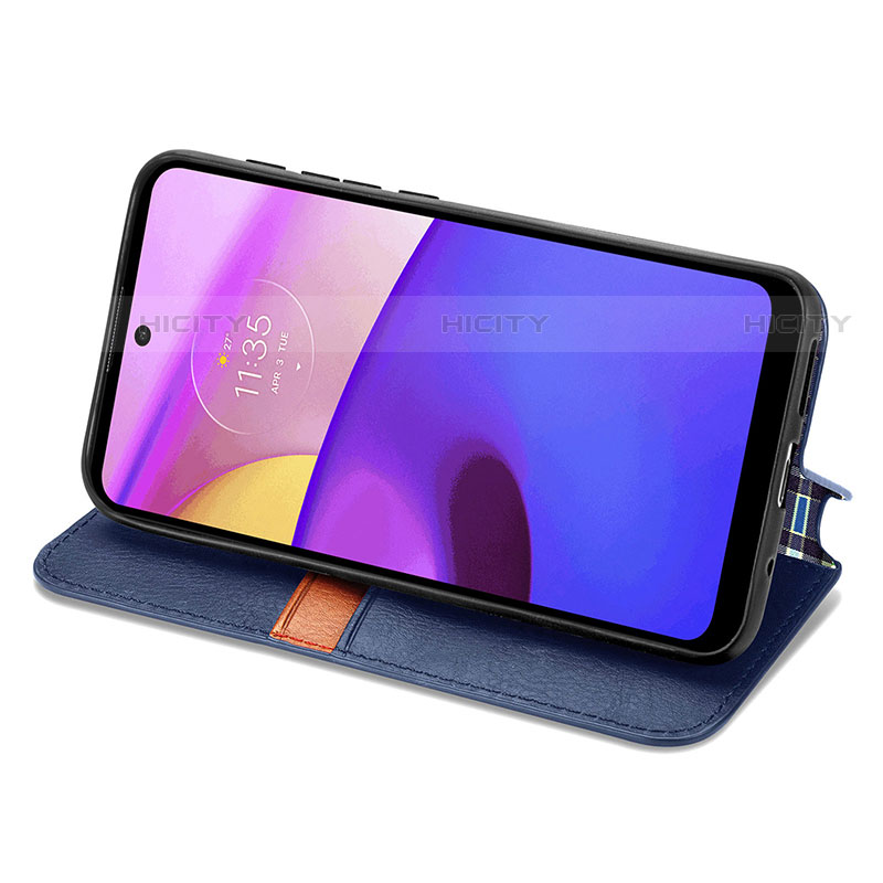 Funda de Cuero Cartera con Soporte Carcasa S01D para Motorola Moto E20