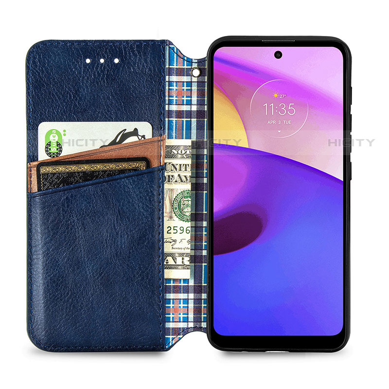 Funda de Cuero Cartera con Soporte Carcasa S01D para Motorola Moto E20