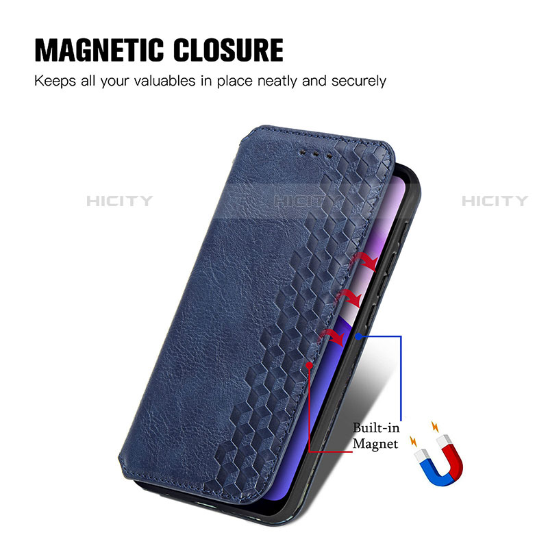 Funda de Cuero Cartera con Soporte Carcasa S01D para Motorola Moto E30