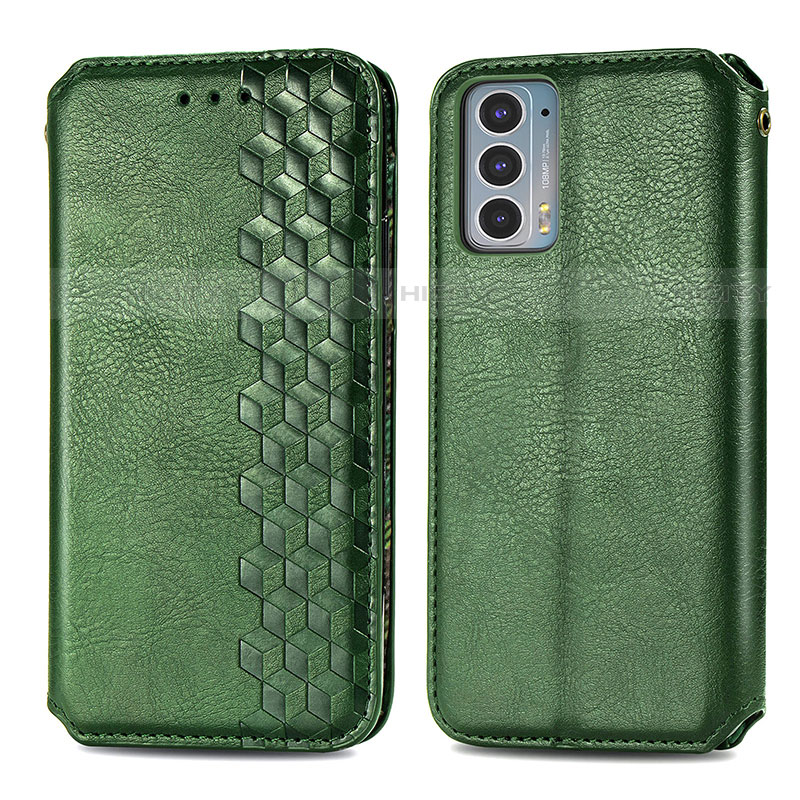 Funda de Cuero Cartera con Soporte Carcasa S01D para Motorola Moto Edge 20 5G Verde