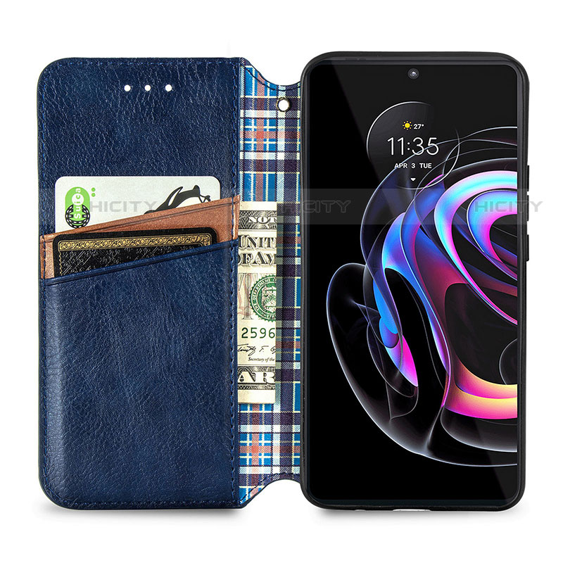 Funda de Cuero Cartera con Soporte Carcasa S01D para Motorola Moto Edge 20 Pro 5G