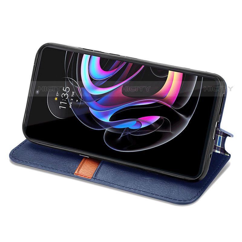 Funda de Cuero Cartera con Soporte Carcasa S01D para Motorola Moto Edge 20 Pro 5G