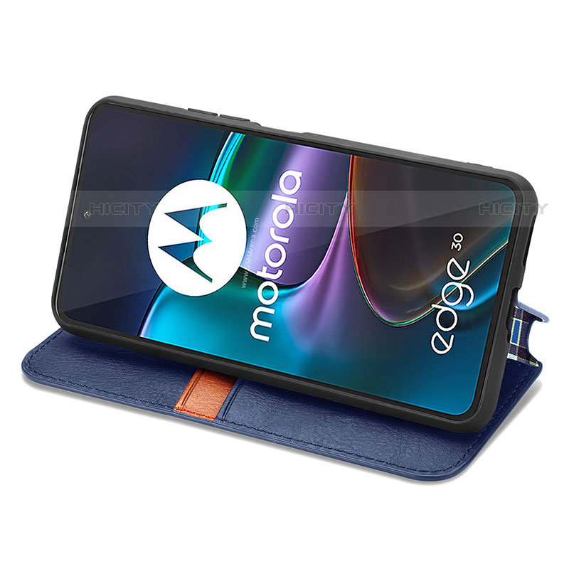 Funda de Cuero Cartera con Soporte Carcasa S01D para Motorola Moto Edge 30 5G