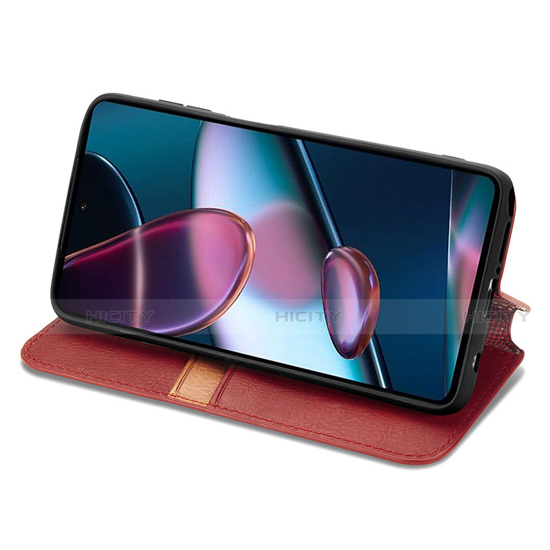 Funda de Cuero Cartera con Soporte Carcasa S01D para Motorola Moto Edge 30 Pro 5G