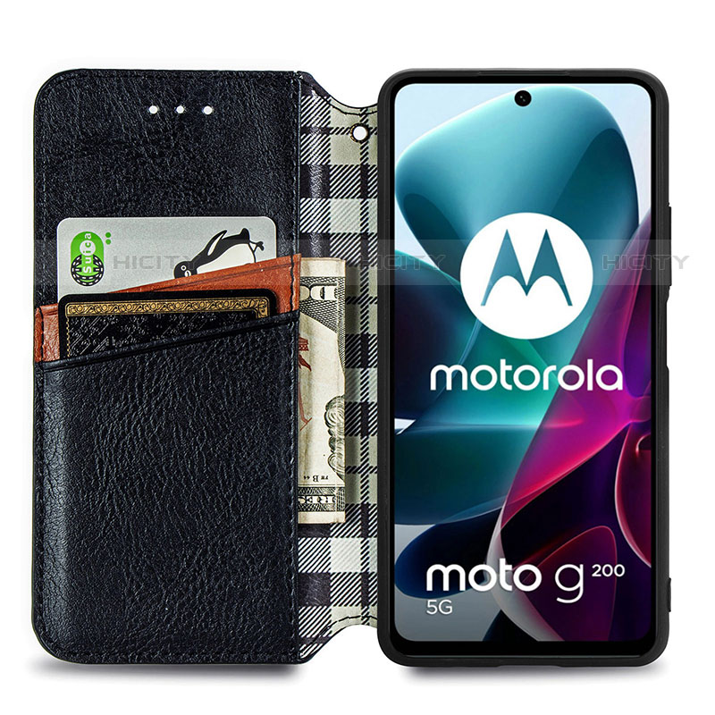 Funda de Cuero Cartera con Soporte Carcasa S01D para Motorola Moto Edge S30 5G