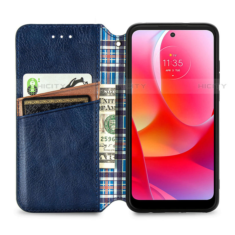 Funda de Cuero Cartera con Soporte Carcasa S01D para Motorola Moto G Play (2023)