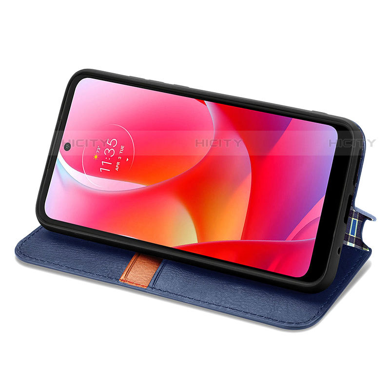 Funda de Cuero Cartera con Soporte Carcasa S01D para Motorola Moto G Play (2023)