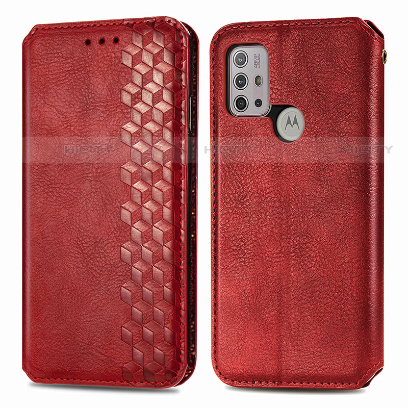 Funda de Cuero Cartera con Soporte Carcasa S01D para Motorola Moto G10