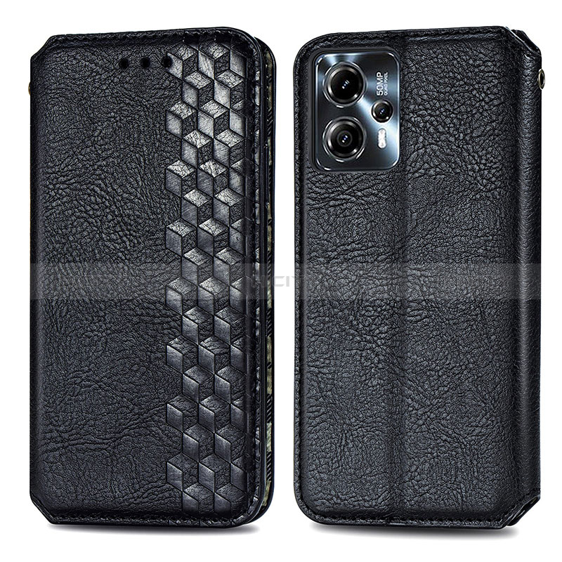 Funda de Cuero Cartera con Soporte Carcasa S01D para Motorola Moto G13