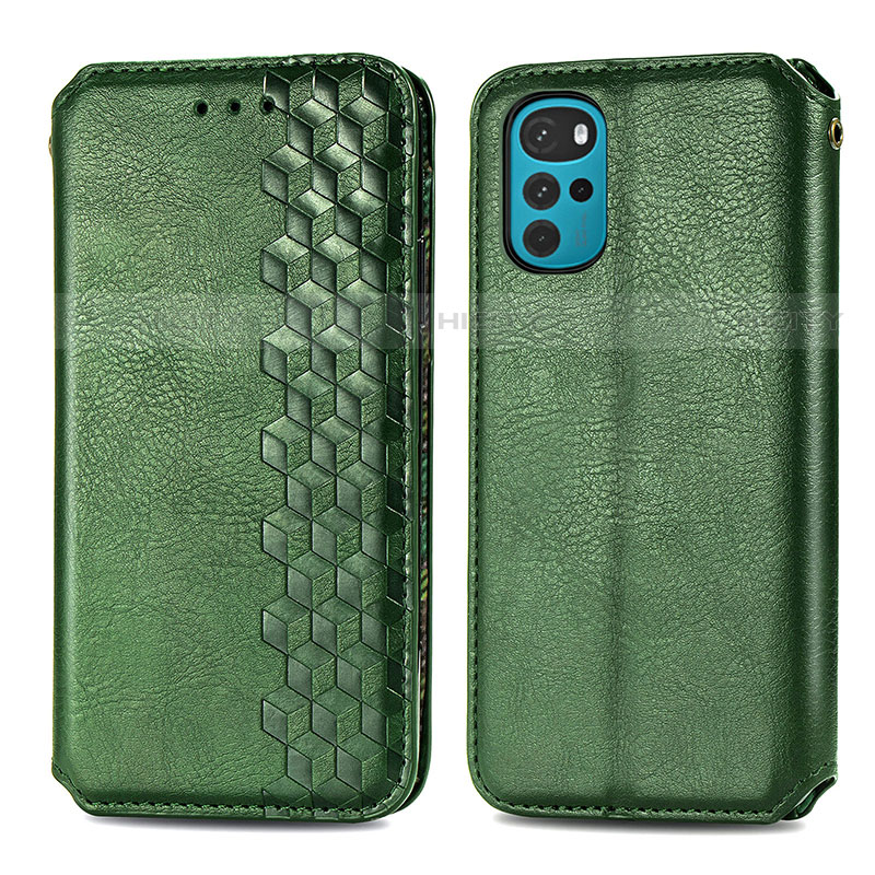 Funda de Cuero Cartera con Soporte Carcasa S01D para Motorola Moto G22 Verde