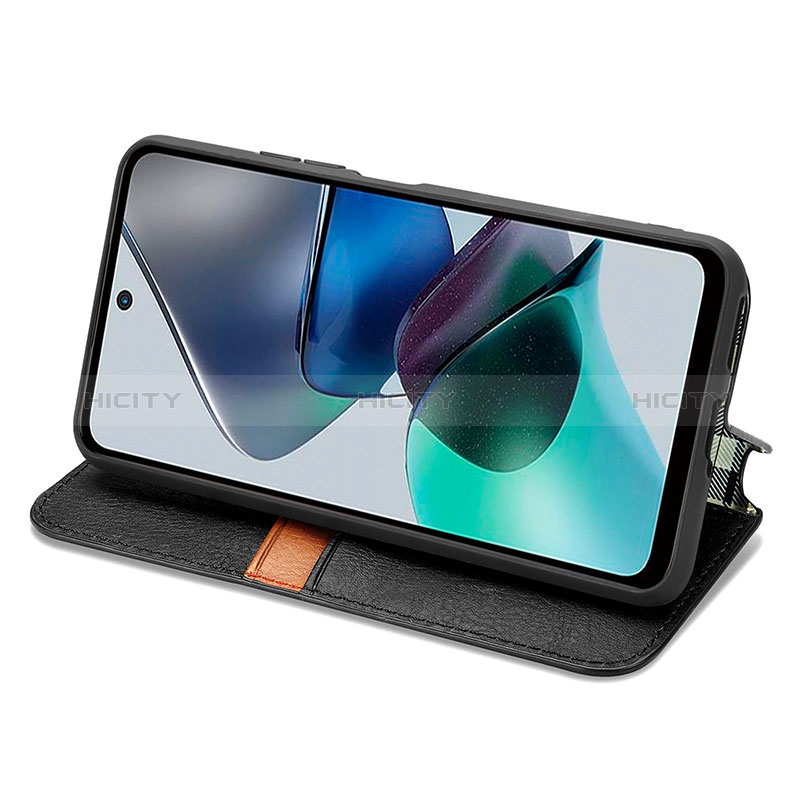 Funda de Cuero Cartera con Soporte Carcasa S01D para Motorola Moto G23