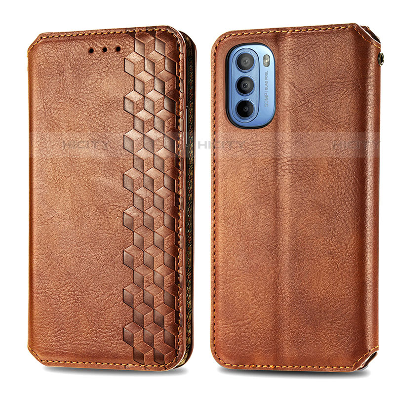 Funda de Cuero Cartera con Soporte Carcasa S01D para Motorola Moto G31