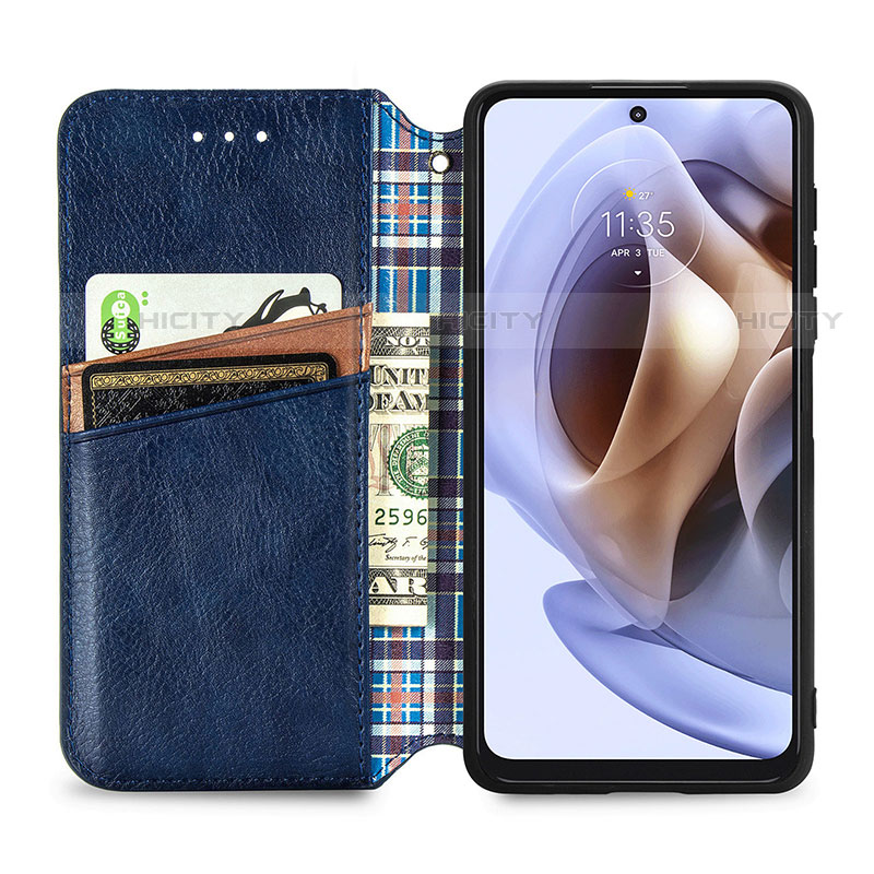 Funda de Cuero Cartera con Soporte Carcasa S01D para Motorola Moto G41