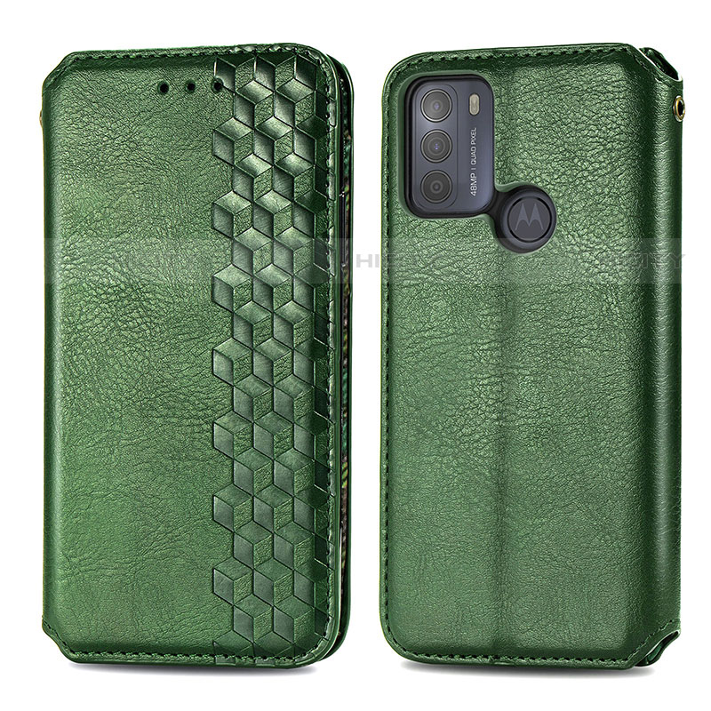 Funda de Cuero Cartera con Soporte Carcasa S01D para Motorola Moto G50