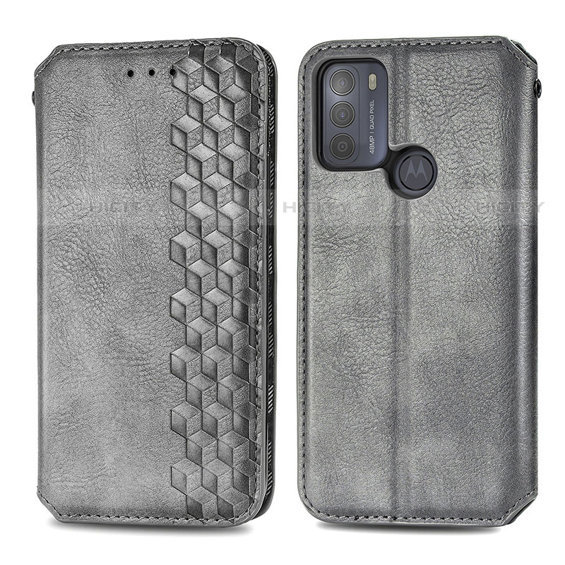 Funda de Cuero Cartera con Soporte Carcasa S01D para Motorola Moto G50