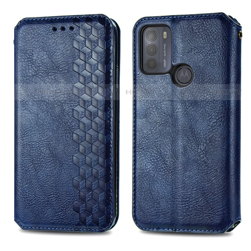 Funda de Cuero Cartera con Soporte Carcasa S01D para Motorola Moto G50