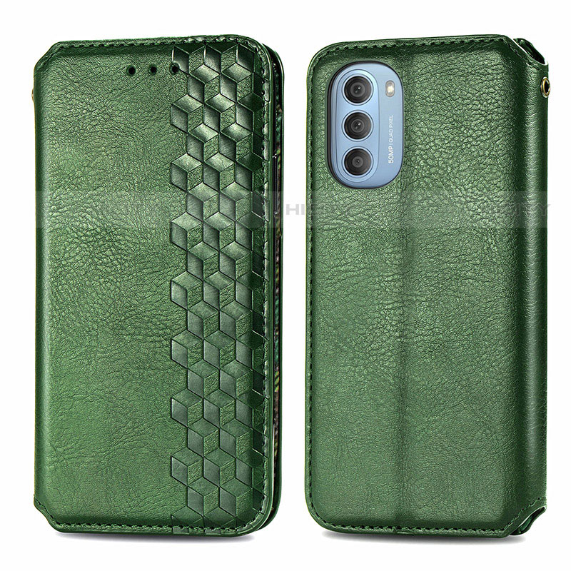 Funda de Cuero Cartera con Soporte Carcasa S01D para Motorola Moto G51 5G