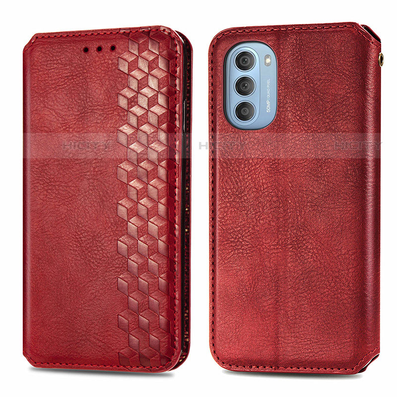 Funda de Cuero Cartera con Soporte Carcasa S01D para Motorola Moto G51 5G