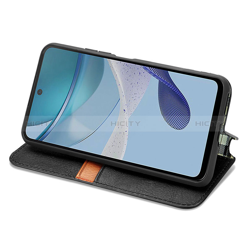 Funda de Cuero Cartera con Soporte Carcasa S01D para Motorola Moto G53y 5G