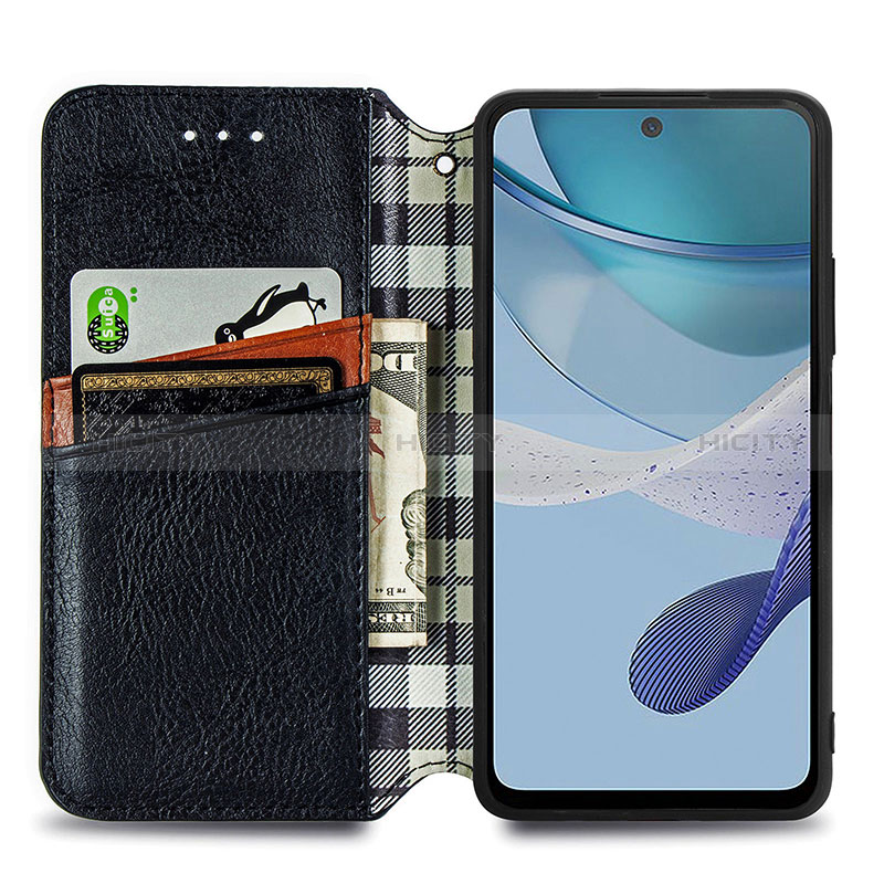 Funda de Cuero Cartera con Soporte Carcasa S01D para Motorola Moto G53y 5G