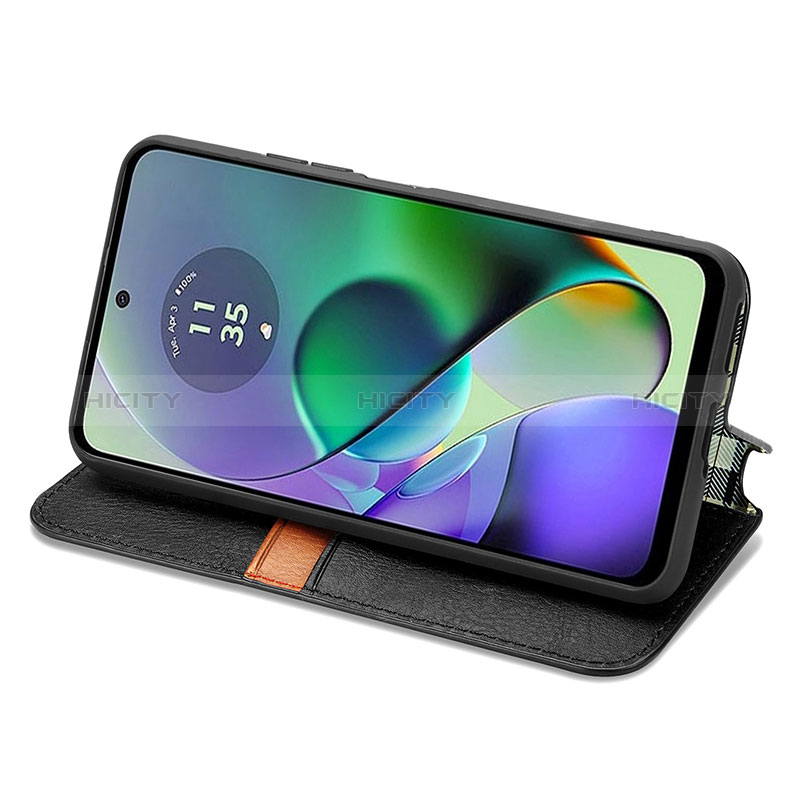 Funda de Cuero Cartera con Soporte Carcasa S01D para Motorola Moto G54 5G