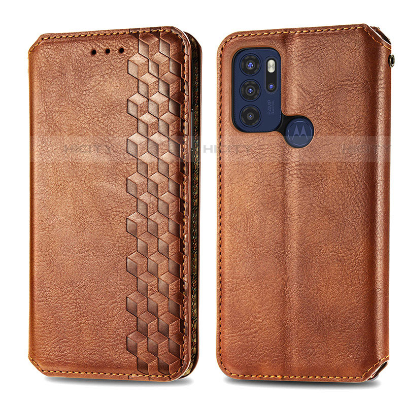 Funda de Cuero Cartera con Soporte Carcasa S01D para Motorola Moto G60s