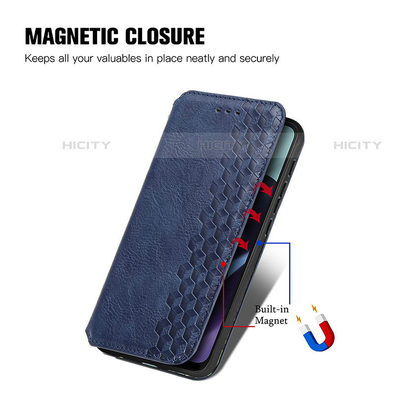 Funda de Cuero Cartera con Soporte Carcasa S01D para Motorola Moto G71 5G