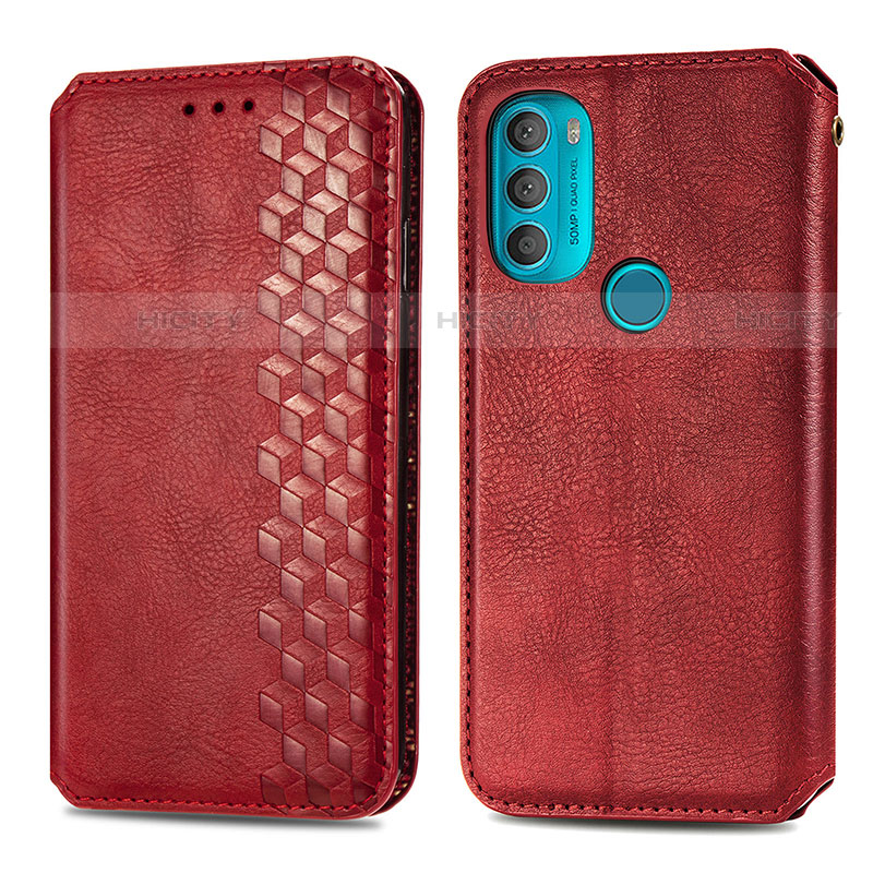 Funda de Cuero Cartera con Soporte Carcasa S01D para Motorola Moto G71 5G