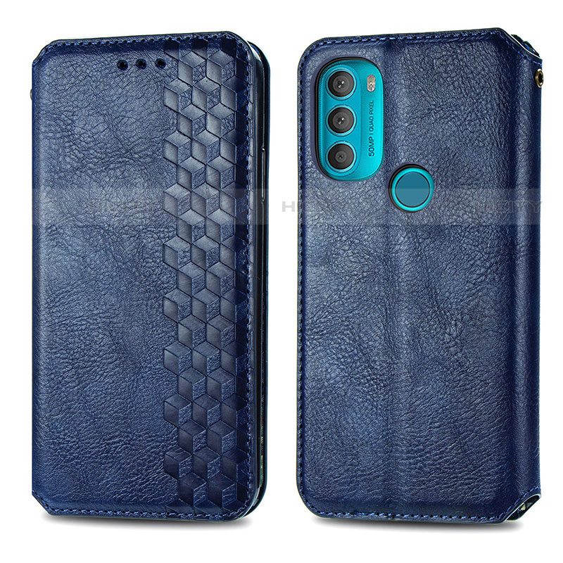 Funda de Cuero Cartera con Soporte Carcasa S01D para Motorola Moto G71 5G