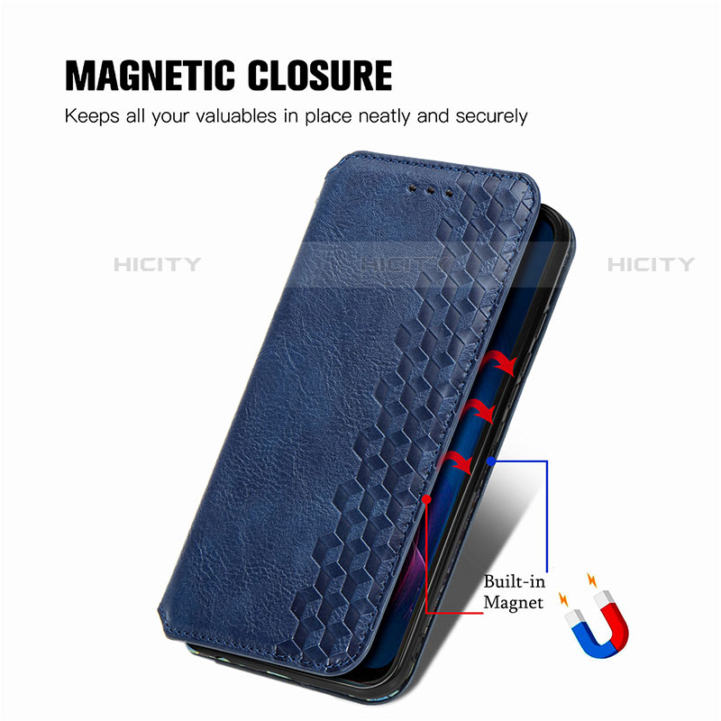 Funda de Cuero Cartera con Soporte Carcasa S01D para Motorola Moto One Fusion Plus