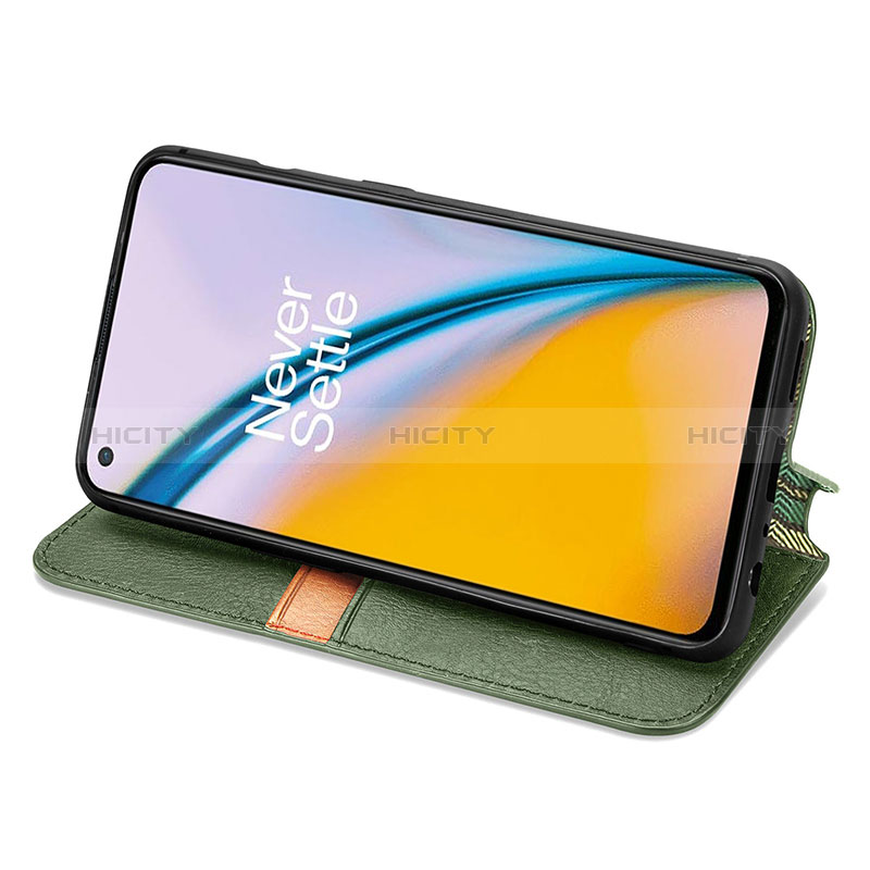 Funda de Cuero Cartera con Soporte Carcasa S01D para OnePlus Nord 2 5G