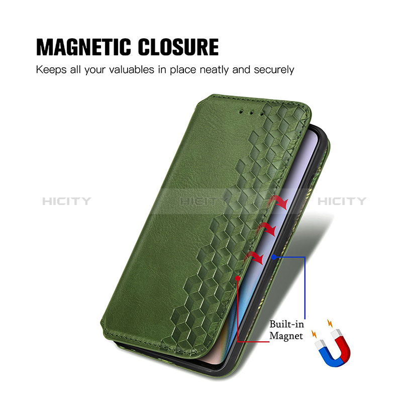 Funda de Cuero Cartera con Soporte Carcasa S01D para OnePlus Nord 2 5G