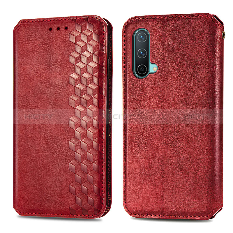 Funda de Cuero Cartera con Soporte Carcasa S01D para OnePlus Nord CE 5G