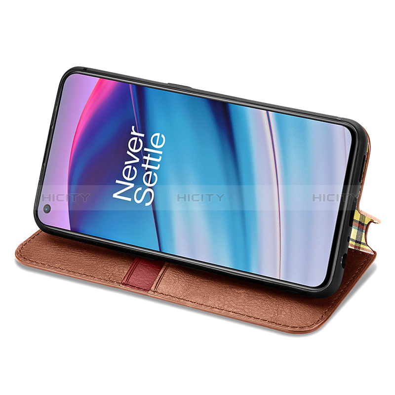 Funda de Cuero Cartera con Soporte Carcasa S01D para OnePlus Nord CE 5G