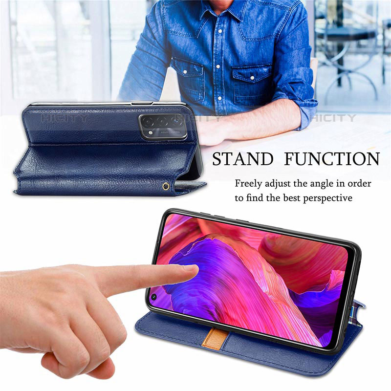 Funda de Cuero Cartera con Soporte Carcasa S01D para OnePlus Nord N200 5G