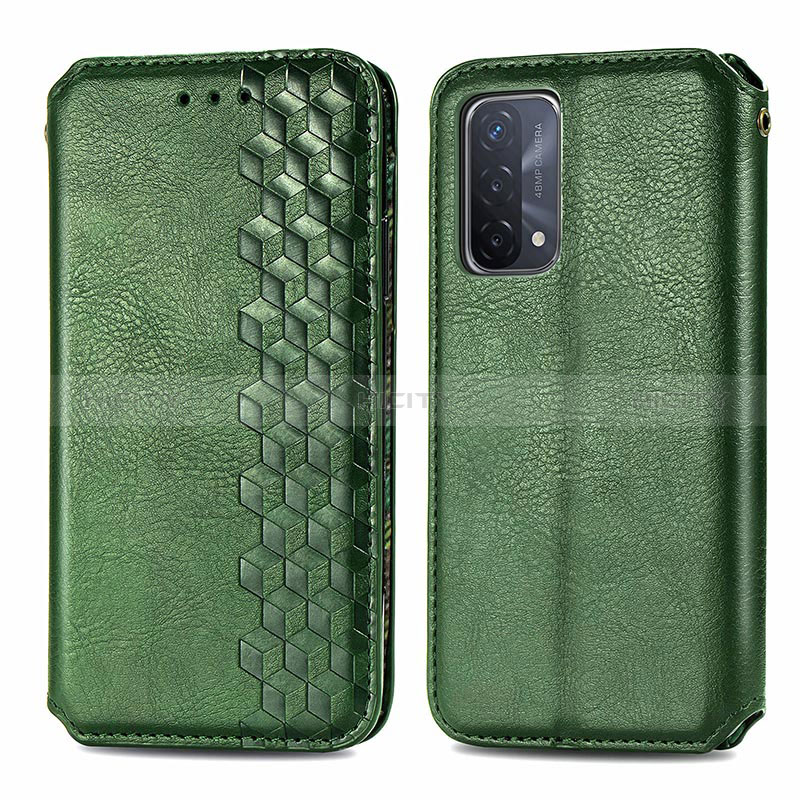 Funda de Cuero Cartera con Soporte Carcasa S01D para Oppo A54 5G