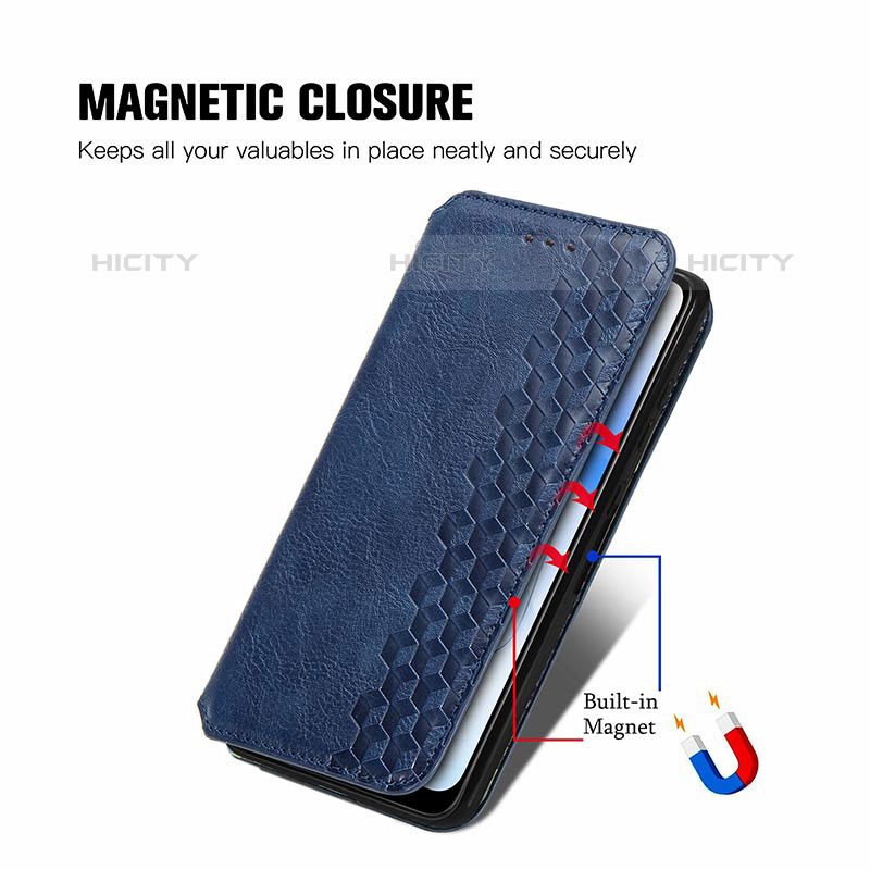 Funda de Cuero Cartera con Soporte Carcasa S01D para Oppo A55 5G